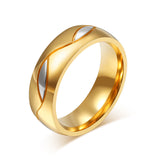 18K Gold Plated Cubic Zirconia Couple Wedding Ring