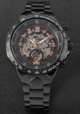 Fashion Steel Men Clock Winner Brand Stylish Design Classic Mechanical Self Wind Wrist Dress Skeleton Automatic Watch