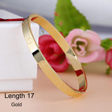 Luxury Stainless Steel Cuff Crystal Buckle Love Charm Bracelet For Women