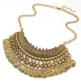 Bohemian Statement Coin Choker Necklaces for Women