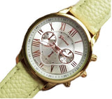 Best Quality Geneva Platinum Watch Women PU Leather wristwatch casual dress watch