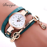 Gold Quartz Gift Watch Wristwatch Women Dress Leather Casual Bracelet Watches