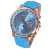 Best Quality Geneva Platinum Watch Women PU Leather wristwatch casual dress watch