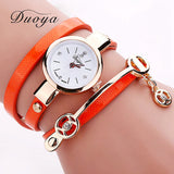 Gold Quartz Gift Watch Wristwatch Women Dress Leather Casual Bracelet Watches