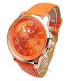 Best Quality Geneva Platinum Watch Women PU Leather wristwatch casual dress watch