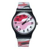 Newly Design Kids Boys Camouflage Watch Silicone Band Quartz Wrist Watches