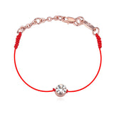 Austrian Crystal thin red thread string rope Charm Bracelets for women