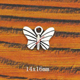 Mixed Tibetan Silver Plated Butterfly Dragonfly Charm Pendant for Bracelet