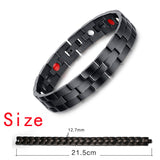 Black Men's Health Magnetic H Power Stainless Steel Bracelet Jewelry For Man