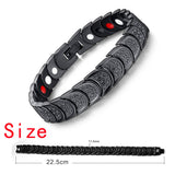 Black Men's Health Magnetic H Power Stainless Steel Bracelet Jewelry For Man