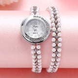 Women Bracelet Watch Women Gold Pearl Jewelry Steel Wristwatch