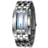 Stainless Steel Digital LED Sports Bracelet women Resistant Wristwatch