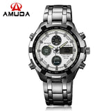 Luxury Brand Fashion Digital Casual Watch Men Silver Mens Quartz Watch Military Army Male Wrist Watches