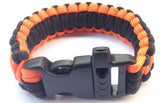 Camping Hiking Emergency ParaCord Bracelet Survival Parachute Rope Whistle Buckle  Kit Wristbands