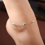 Silver Plated  Bracelet Fashion Anklets for Women New Foot Jewelry