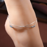 Silver Plated  Bracelet Fashion Anklets for Women New Foot Jewelry