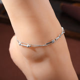 Silver Plated  Bracelet Fashion Anklets for Women New Foot Jewelry