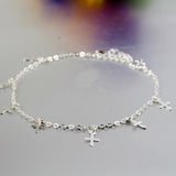 Silver Plated  Bracelet Fashion Anklets for Women New Foot Jewelry