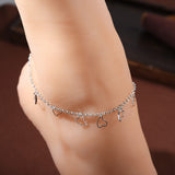 Silver Plated  Bracelet Fashion Anklets for Women New Foot Jewelry