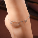 Silver Plated  Bracelet Fashion Anklets for Women New Foot Jewelry