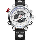 Men Fashion Wristwatches Luxury Famous Brand Men's Leather  Sports Watches With High Quality Waterproof