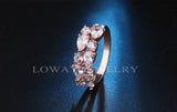 Fashion Multicolor Cubic Zirconia 18K Rose Gold Plated Wedding Finger Ring