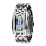 Multi function Men's Watch Luxury Stainless Steel Band LED Digital Watch