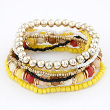 Bohemian Multi-layer Beads Elastic Strand Bracelets for Women