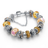 European Charm Silver Chain Bracelets & Bangles For Women