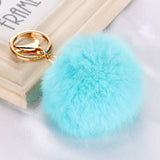 Fashion Rabbit Chain / Fur Ball Cell Phone Car Keychain / Handbag Charm Key Chains Ring Pom Poms Hair Bulb + Pendant