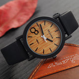 Simulation Wooden Quartz Watches Casual Wooden Color Leather Strap Watch Wood Male Wristwatch