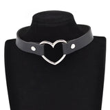 Gothic Punk Multi Color Alloy Heart Necklace Collar