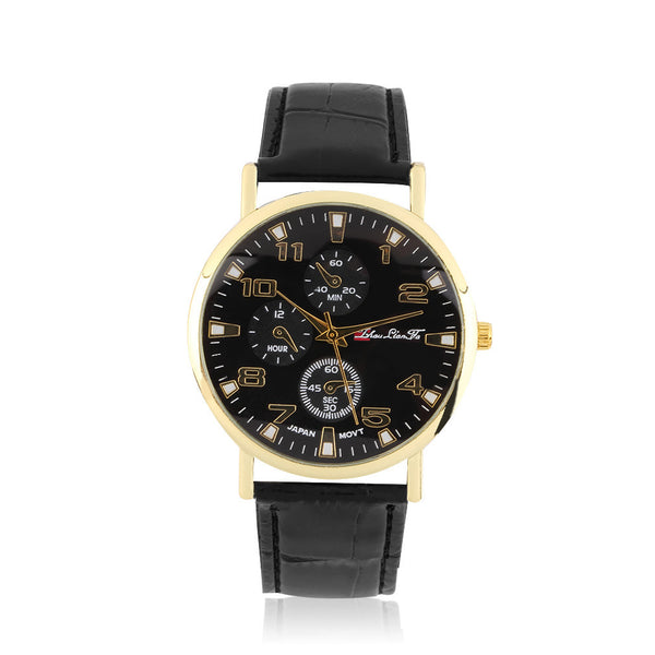 Geneva leather waterproof watch a variety of colors quartz-watch