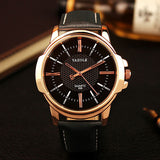 Rose Gold Wrist Watch Top Brand Luxury Famous Male Clock Quartz Watch Golden Wristwatch Quartz-watch