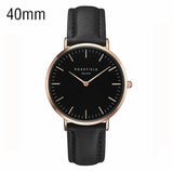 Watch Golden Genuine Leather Quartz Movement Water Resistant Women Dress Men Sports Famous Brand Watch