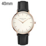 Watch Golden Genuine Leather Quartz Movement Water Resistant Women Dress Men Sports Famous Brand Watch