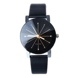 Personality Lovely minimalist leather normal waterproof Quartz Wrist Dial Clock couple watch