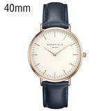 Watch Golden Genuine Leather Quartz Movement Water Resistant Women Dress Men Sports Famous Brand Watch