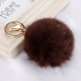 Fashion Rabbit Chain / Fur Ball Cell Phone Car Keychain / Handbag Charm Key Chains Ring Pom Poms Hair Bulb + Pendant