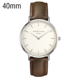 Watch Golden Genuine Leather Quartz Movement Water Resistant Women Dress Men Sports Famous Brand Watch