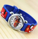 3D Cartoon Super Red Cars Watch For Kids Wrsitwatch