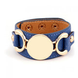 Rainbery New Monogram Leather Cuff Bracelet