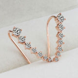 Rhinestone Ear Cuff  Wrap Piercing Ear clips Cartilage Clip Earring for Women