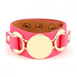 Rainbery New Monogram Leather Cuff Bracelet