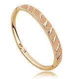 18K gold Plated A+ Rhinestone Circle Cuff Bracelet