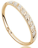 18K gold Plated A+ Rhinestone Circle Cuff Bracelet