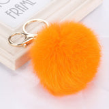 Fashion Rabbit Chain / Fur Ball Cell Phone Car Keychain / Handbag Charm Key Chains Ring Pom Poms Hair Bulb + Pendant