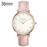 Watch Golden Genuine Leather Quartz Movement Water Resistant Women Dress Men Sports Famous Brand Watch