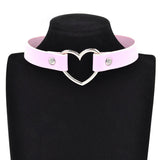 Gothic Punk Multi Color Alloy Heart Necklace Collar