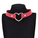 Gothic Punk Multi Color Alloy Heart Necklace Collar